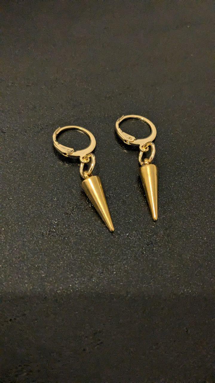 Ohrringe Spikes/ Nieten Gothic Metal Vergoldet Edelstahl Biker von KoenigKleinod
