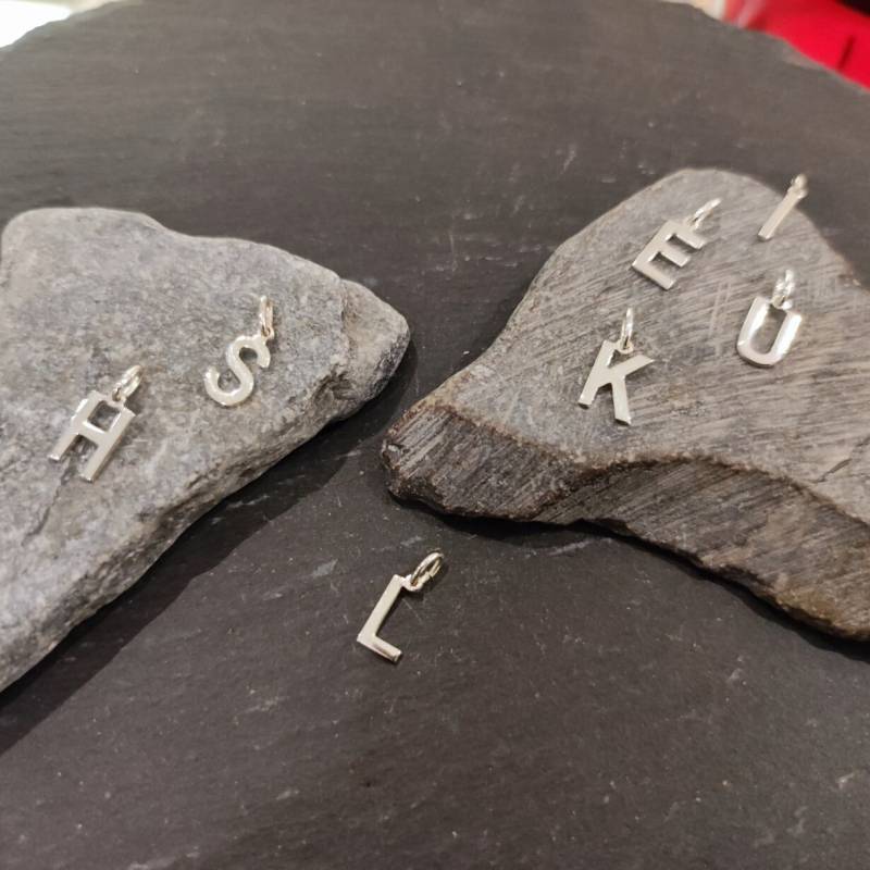 Buchstaben Anhänger in 925Er Silber | Nk-88/Silber von Koenigsprodukte
