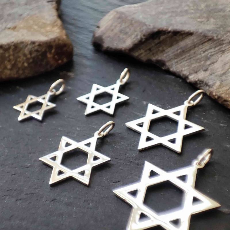 Davidstern Anhänger in 925Er Silber. Größe Wählbar von Koenigsprodukte