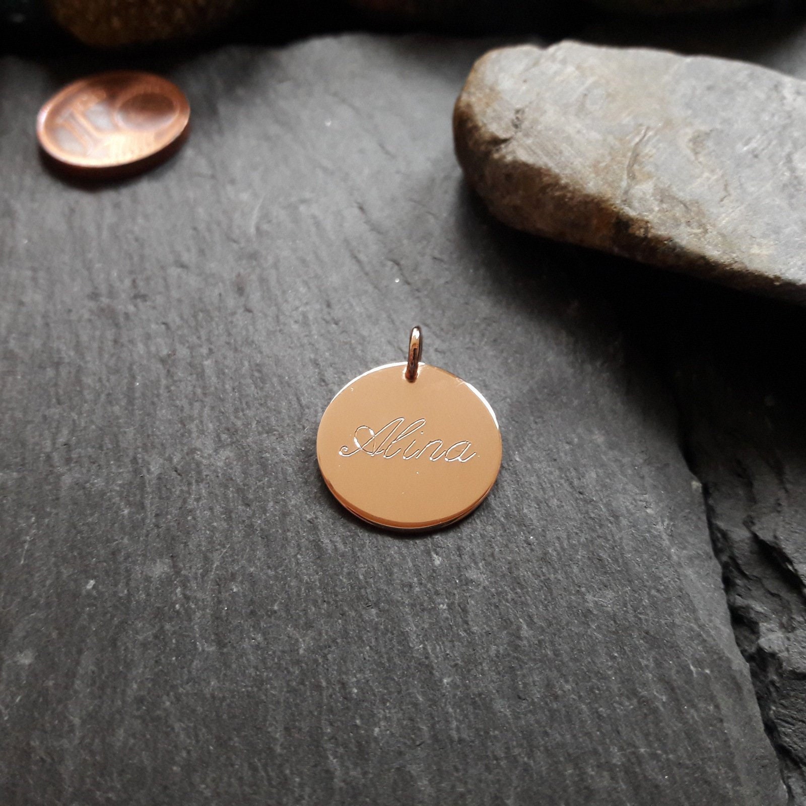 Gravurplatten Anhänger Mit Gravur in 333Er Roségold, Namenskette, Größe Wählbar | Gk120/8Rg Gravurplatten Anhänger Mit Gravur in 333Er Roségold, Namenskette, Größe Wählbar | Gk120/8Rg von Koenigsprodukte