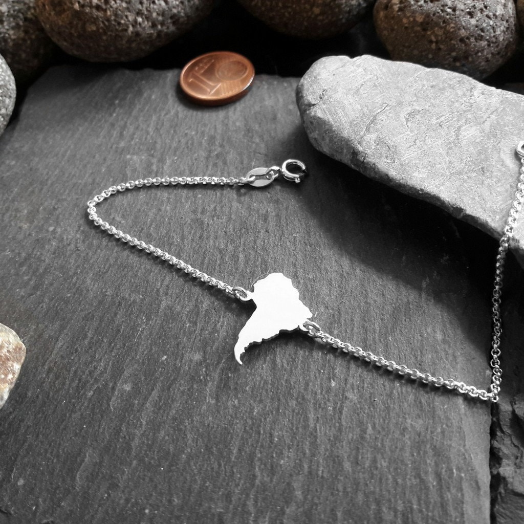 Südamerika Landkarte Armband in 925Er Silber, Länge Wählbar | Lk-12/Südamerika Südamerika Landkarte Armband in 925Er Silber, Länge Wählbar | Lk-12/Südamerika von Koenigsprodukte
