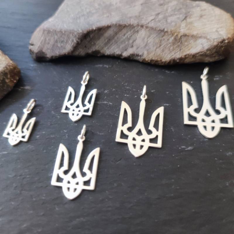 Wappen Der Ukraine Als Anhänger in 925Er Silber. Größe Wählbar | Тризуб, Trysub von Koenigsprodukte