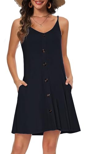Koerye Damen Strandkleid mit V-Ausschnitt Sommerkleid Sommer Strandponcho Strandtunika Bikini Cover-Ups Button Strandurlaub Badeanzug Strandponcho Sommer Beach Mini Dress Koerye Damen Strandkleid mit V-Ausschnitt Sommerkleid Sommer Strandponcho Strandtunika Bikini Cover-Ups Button Strandurlaub Badeanzug Strandponcho Sommer Beach Mini Dress von Koerye