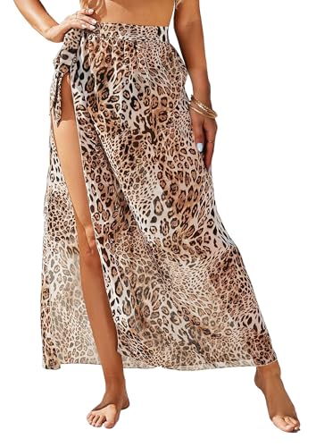 Koerye Strandrock Sarong Frauen Strand Wrap Badeanzug Cover Up Kleid mit Geteiltem Seitenriemen Leopard Koerye Strandrock Sarong Frauen Strand Wrap Badeanzug Cover Up Kleid mit Geteiltem Seitenriemen Leopard von Koerye