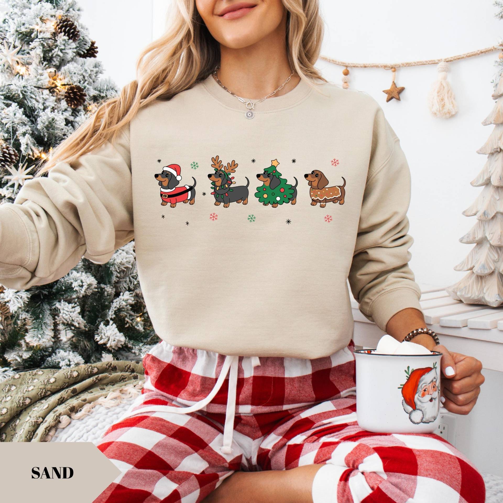 Dackel Weihnachten Sweatshirt, Urlaub Hundeliebhaber Geschenk von KogeraOnlineShop