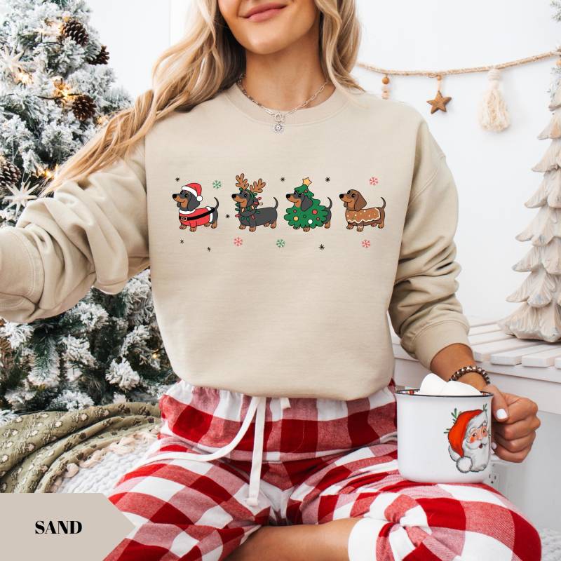 Dackel Weihnachten Sweatshirt, Urlaub Hundeliebhaber Geschenk von KogeraOnlineShop