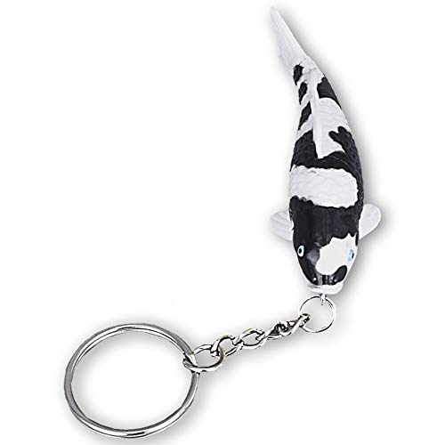 Koi Company Schlüsselanhänger • Detailgetreuer Anhänger Koi Shiro Utsuri • Schlüsselanhänger Fisch (LxBxH) 6cmx2,5cmx2,5cm von Koi Company