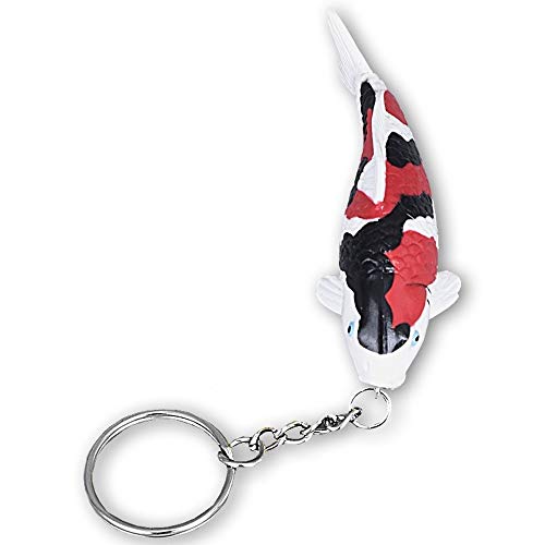 Koi Company Schlüsselanhänger • Detailgetreuer Anhänger Koi Showa • Schlüsselanhänger Fisch (LxBxH) 6cmx2,5cmx2,5cm von Koi Company