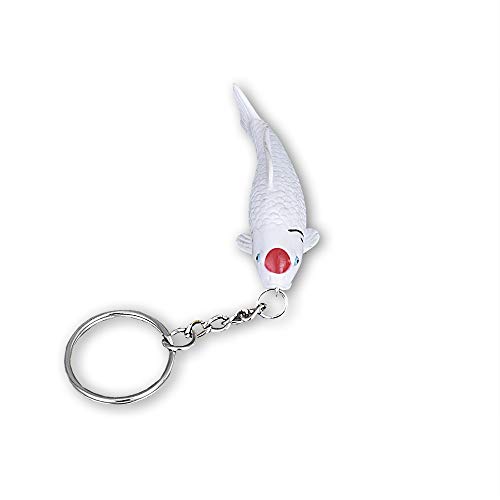 Koi Company Schlüsselanhänger • Detailgetreuer Anhänger Koi Tancho • Schlüsselanhänger Fisch (LxBxH) 6cmx2,5cmx2,5cm von Koi Company