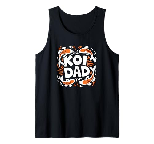 Herren Koi Dad Koiteich Vater Koi Fisch Liebhaber Männer Design Tank Top von Koi Teich Leben Zen Hobby Naturfreund Aquascaping