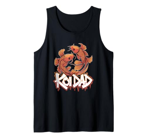Herren Koi Dad Koiteich Vater Koi Fisch Liebhaber Männer Design Tank Top von Koi Teich Leben Zen Hobby Naturfreund Aquascaping
