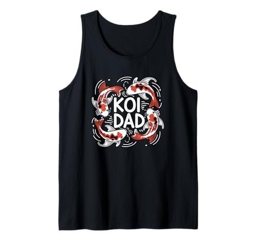 Herren Koi Dad Koiteich Vater Koi Fisch Liebhaber Männer Design Tank Top von Koi Teich Leben Zen Hobby Naturfreund Aquascaping