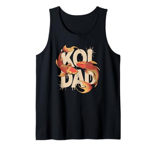 Herren Koi Dad Koiteich Vater Koi Fisch Liebhaber Männer Design Tank Top von Koi Teich Leben Zen Hobby Naturfreund Aquascaping