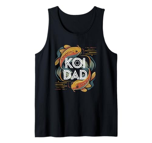 Herren Koi Dad Koiteich Vater Koi Fisch Liebhaber Männer Design Tank Top von Koi Teich Leben Zen Hobby Naturfreund Aquascaping