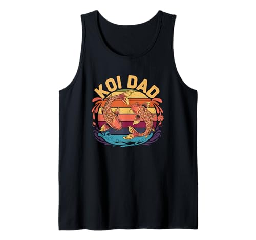 Herren Koi Dad Koiteich Vater Koi Fisch Liebhaber Männer Design Tank Top von Koi Teich Leben Zen Hobby Naturfreund Aquascaping