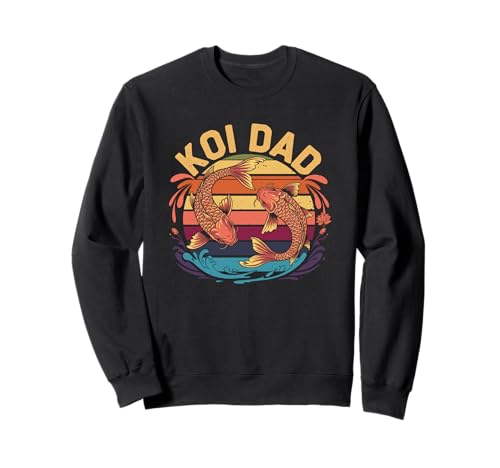 Koi Dad Koiteich Vater Koi Fisch Liebhaber Männer Design Sweatshirt von Koi Teich Leben Zen Hobby Naturfreund Aquascaping