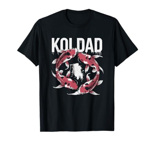 Koi Dad Koiteich Vater Koi Fisch Liebhaber Männer Design T-Shirt von Koi Teich Leben Zen Hobby Naturfreund Aquascaping