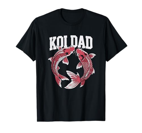 Koi Dad Koiteich Vater Koi Fisch Liebhaber Männer Design T-Shirt von Koi Teich Leben Zen Hobby Naturfreund Aquascaping