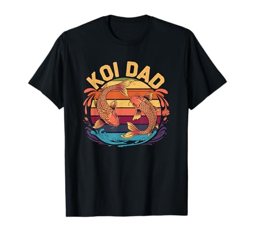 Koi Dad Koiteich Vater Koi Fisch Liebhaber Männer Design T-Shirt von Koi Teich Leben Zen Hobby Naturfreund Aquascaping
