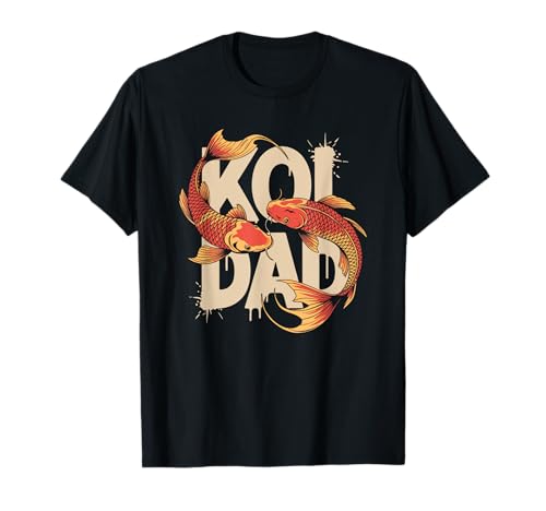 Koi Dad Koiteich Vater Koi Fisch Liebhaber Männer Design T-Shirt von Koi Teich Leben Zen Hobby Naturfreund Aquascaping