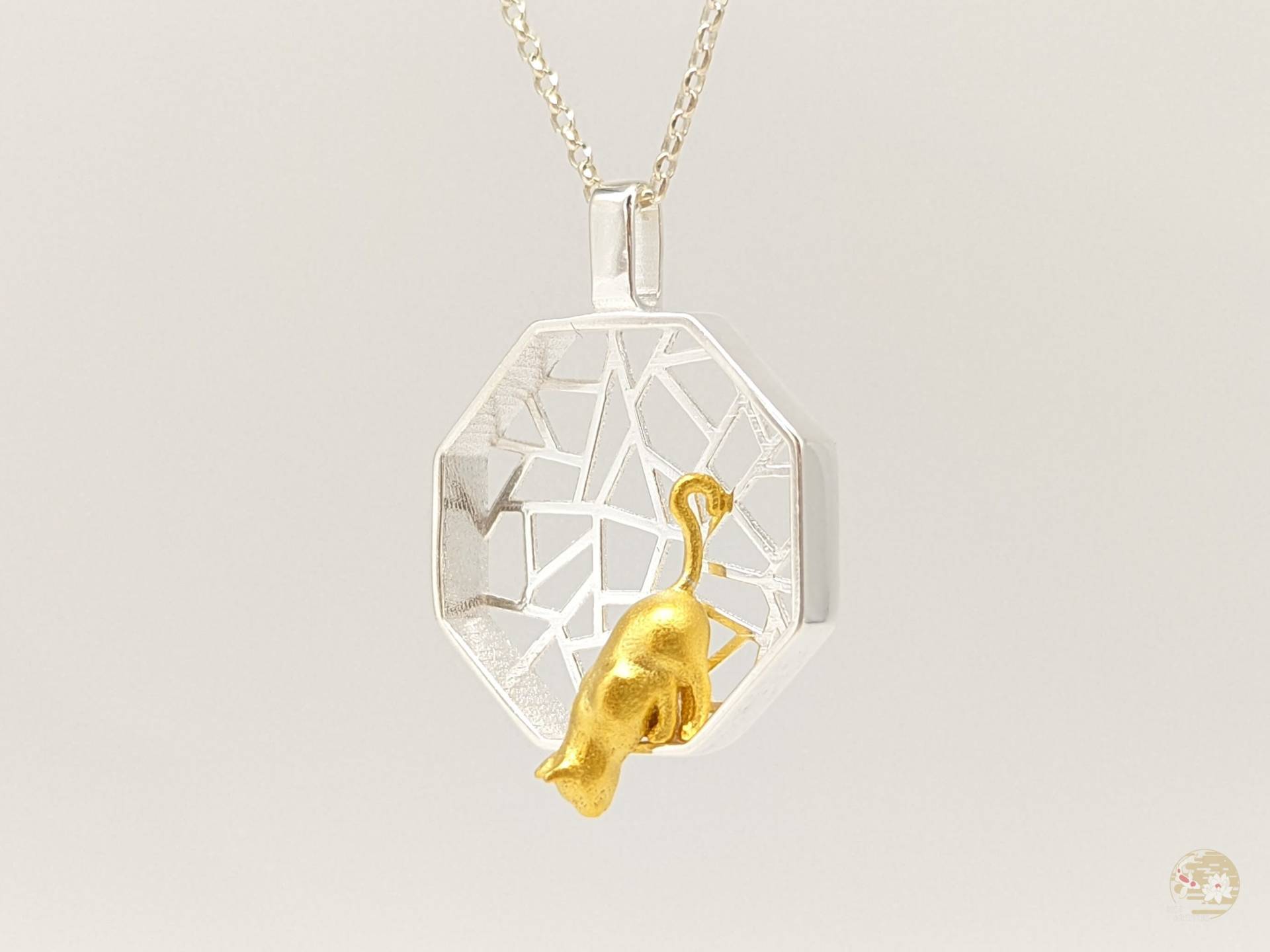 Minimalist Fenster Katze Halskette, Sterling Silber Halskette, Vergoldete Tier, Kawaii Einzigartige Bunte Spaß, Schmuck, Muttertagsgeschenk Für Oma Minimalist Fenster Katze Halskette, Sterling Silber Halskette, Vergoldete Tier, Kawaii Einzigartige Bunte Spaß, Schmuck, Muttertagsgeschenk Für Oma von KoiAndLotusStudio