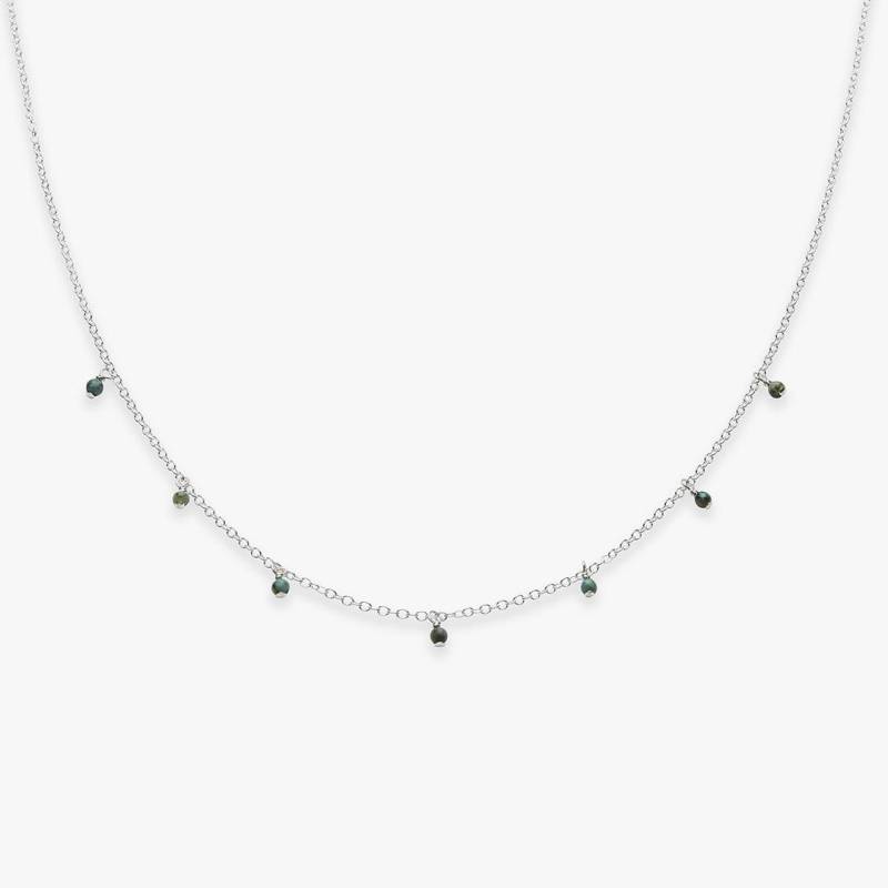 Halb Baumelnde Halskette Mit Glattem Kieselstein | Silberkette Anhängern Aus Natürlichen Edelsteinen 925Er Sterlingsilber Halb Baumelnde Halskette Mit Glattem Kieselstein | Silberkette Anhängern Aus Natürlichen Edelsteinen 925Er Sterlingsilber von KoiAtelier