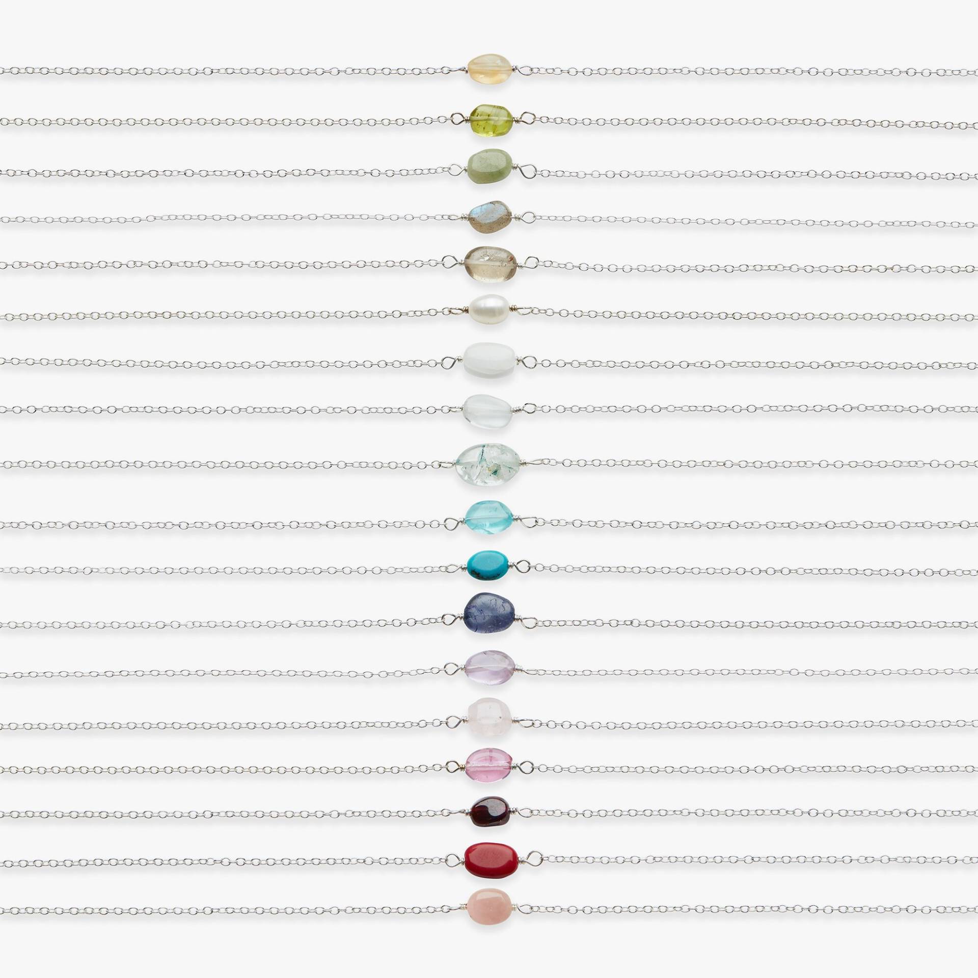 Kiesel-Edelstein-Armband | Silbernes Dezentes Armband Mit Natürlichen Edelsteinen .925Er Sterlingsilber Kiesel-Edelstein-Armband | Silbernes Dezentes Armband Mit Natürlichen Edelsteinen .925Er Sterlingsilber von KoiAtelier