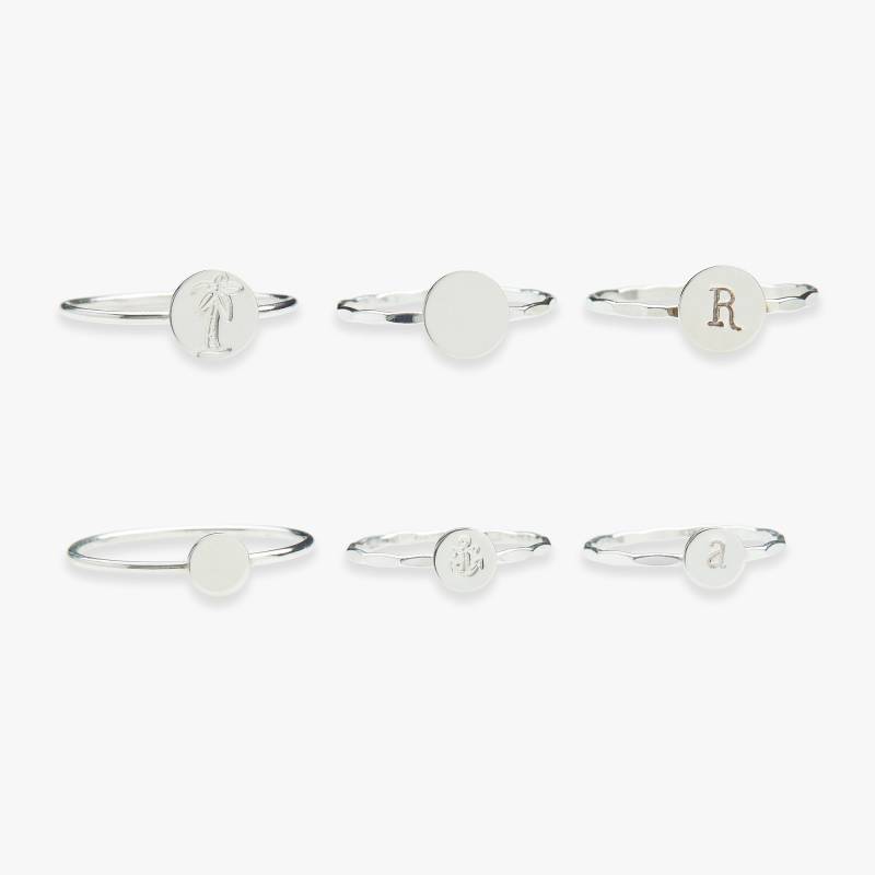 Silberner Anfangsring | Personalisierter Ring Mit Buchstaben Oder Symbol Sterlingsilber Silberner Anfangsring | Personalisierter Ring Mit Buchstaben Oder Symbol Sterlingsilber von KoiAtelier