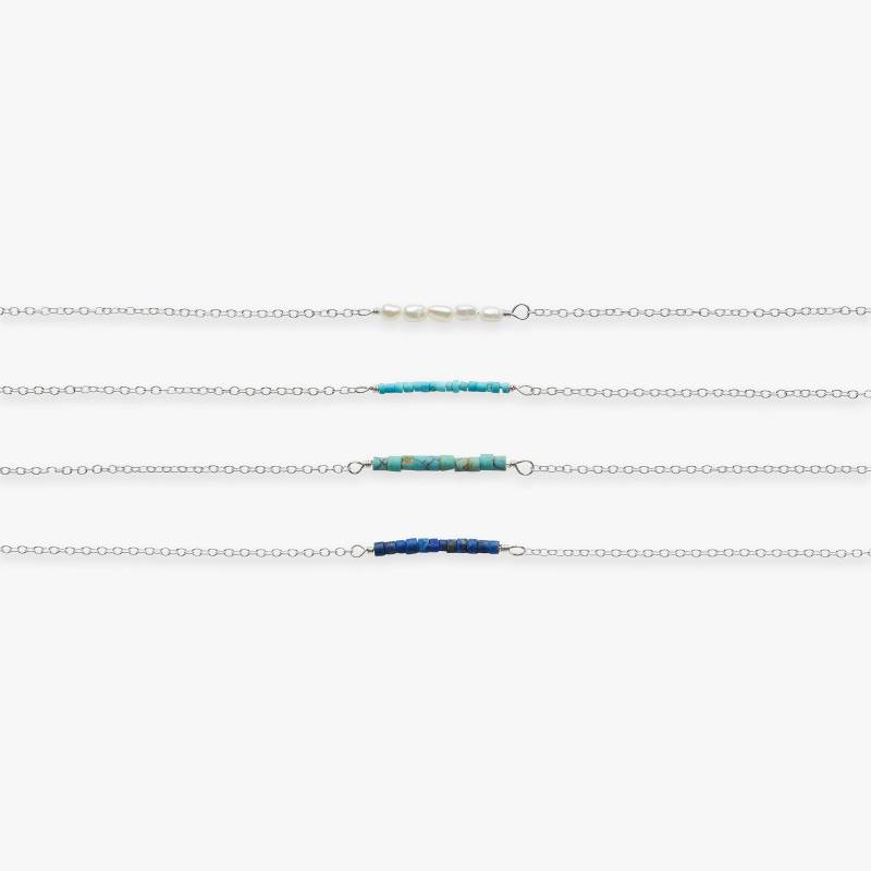 The Odd Ones Out Edelsteinarmbänder | Silberarmband Mit Lapislazuli, Türkis Oder Perle Sterlingsilber The Odd Ones Out Edelsteinarmbänder | Silberarmband Mit Lapislazuli, Türkis Oder Perle Sterlingsilber von KoiAtelier