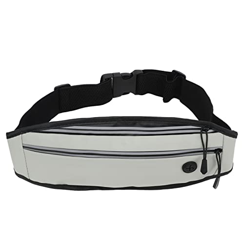 Koieam Running Fanny Pack, Running Belt für Männer Frauen reflektierende Taille Fanny Pack Multi funktionales PU -Telefonhalter Pack für Outdoor Sport dunkelblau (Hellgrau) von Koieam