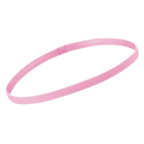 Koieam Sports Headband,Thin Non Slip Elastic Sport Headband Hair Band with Non Slip Silicone Grip Exercise Sweatband Headwear for Men Women Football Basketball Soccer Tennis (Rosy) von Koieam