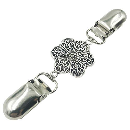 Jahrgang Cardigan Clip Blume Shirt Clips für den Rücken Bluse Verschluss Pullover Clip von Kojoon