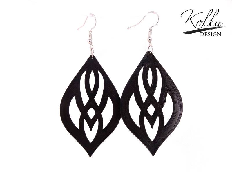 Ohrringe Aus Umweltfreundliche Polymer, 3D Gedruckt E014 von KokkaDesign