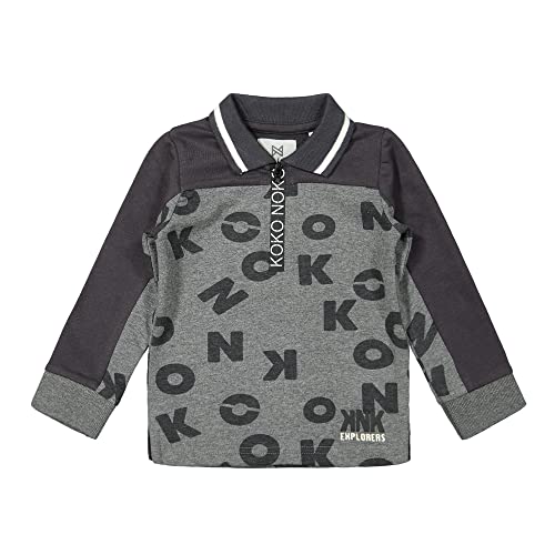 Koko Noko Boys Polo Shirt, Dark Grey + Grey Melee, 56 von Koko Noko