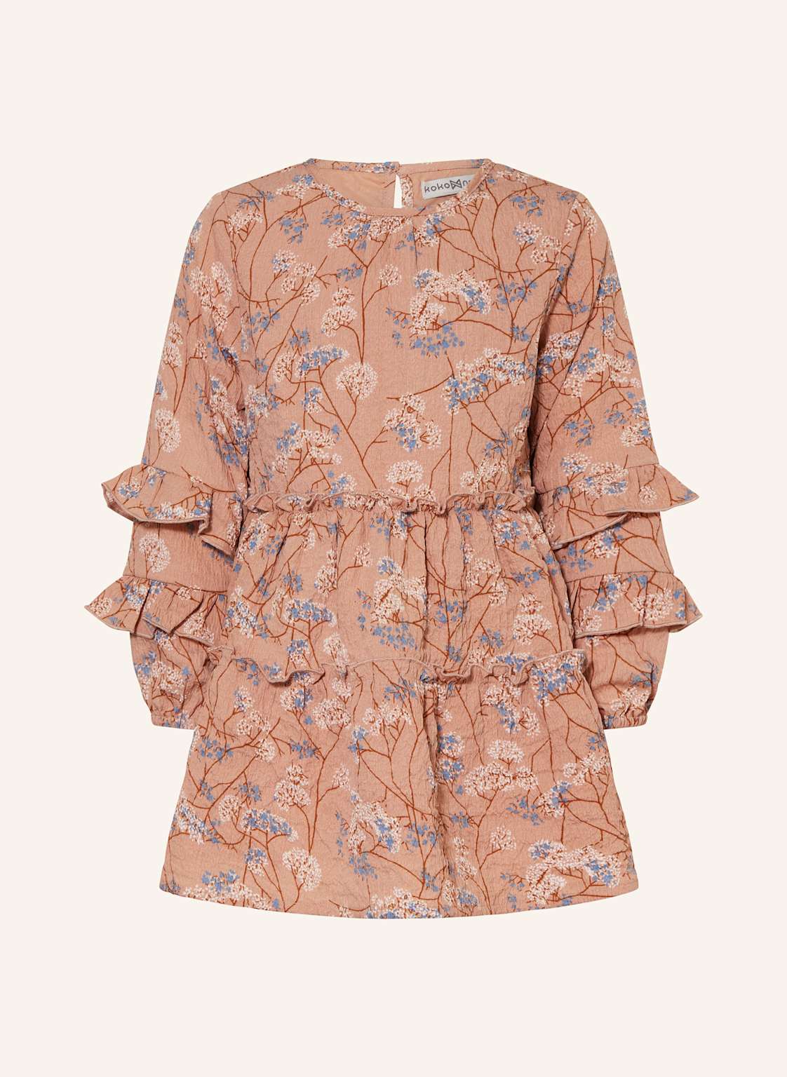 Koko Noko Kleid Mit Rüschen beige von Koko Noko
