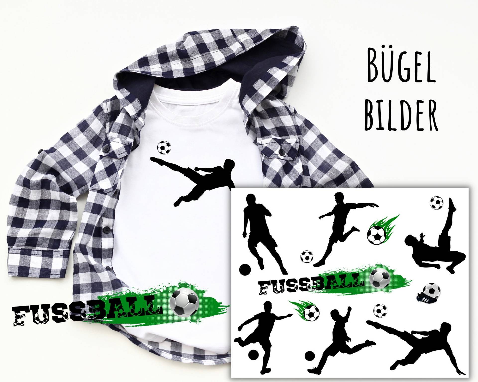 10 Bügelbilder Fußballer, Fußball Zum Aufbügeln, Stürmer, Torwart, Fußballspieler Sku 5.000.008 von KokoHello