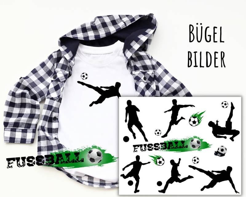 10 Bügelbilder Fußballer, Fußball Zum Aufbügeln, Stürmer, Torwart, Fußballspieler Sku 5.000.008 von KokoHello