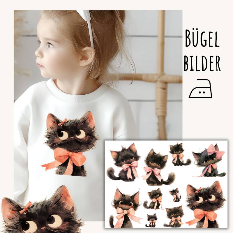 10 Bügelbilder Niedliche Katze, Kätzchen Zum Aufbügeln, Sku 5.000.013 von KokoHello
