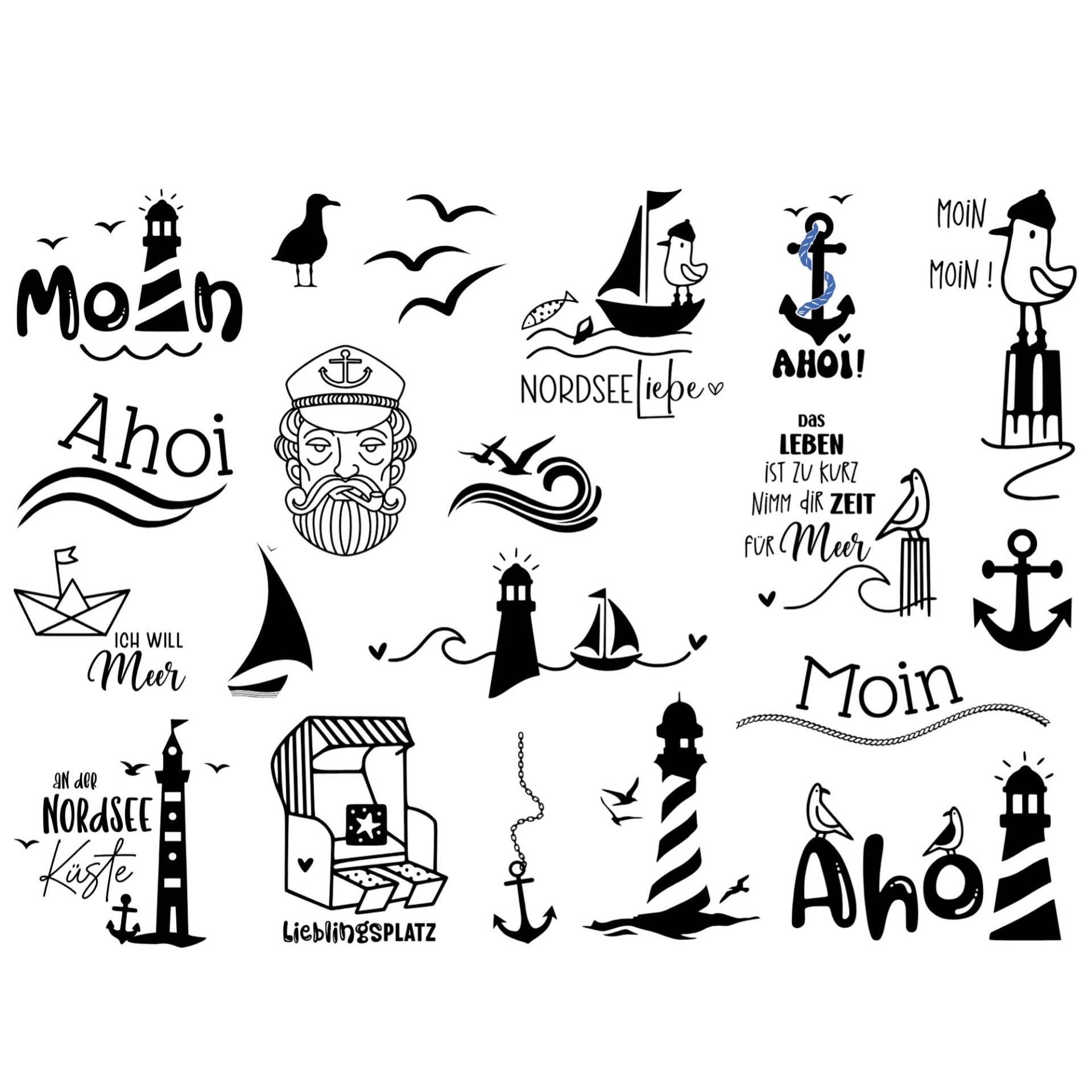 20 Bügelbilder Nordsee, Meer, Moin, Maritime Bilder Zum Aufbügeln, Sku 5.000.132 20 Bügelbilder Nordsee, Meer, Moin, Maritime Bilder Zum Aufbügeln, Sku 5.000.132 von KokoHello