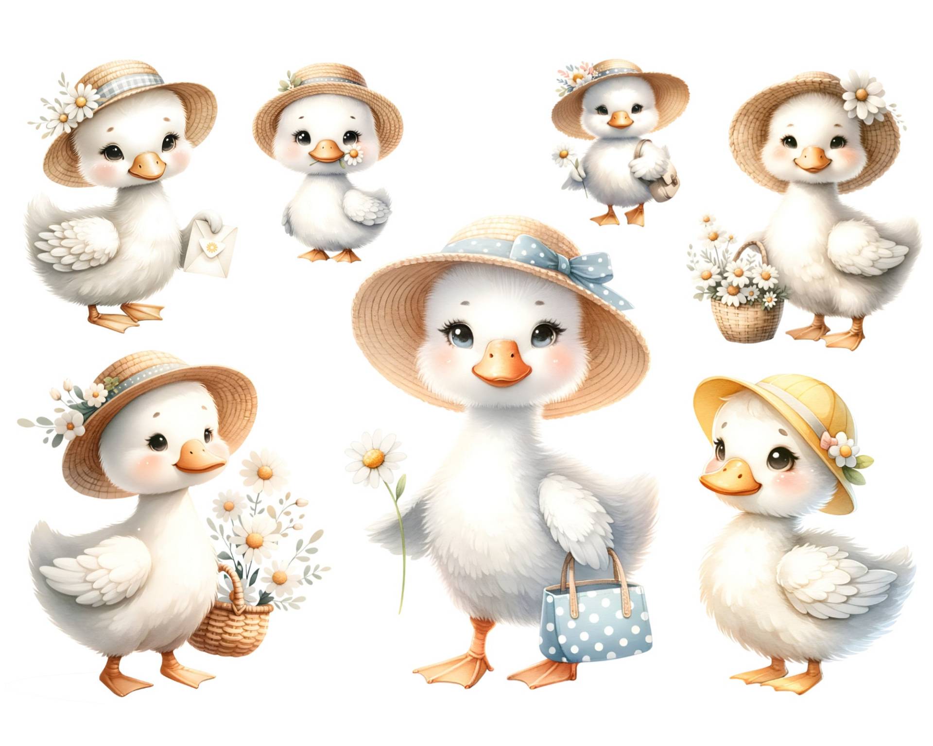 7 Bügelbilder Kleine Ente, Küken Zum Aufbügeln von KokoHello