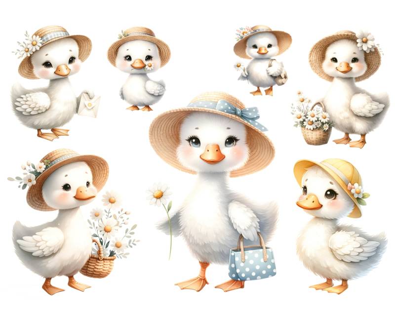 7 Bügelbilder Kleine Ente, Küken Zum Aufbügeln von KokoHello