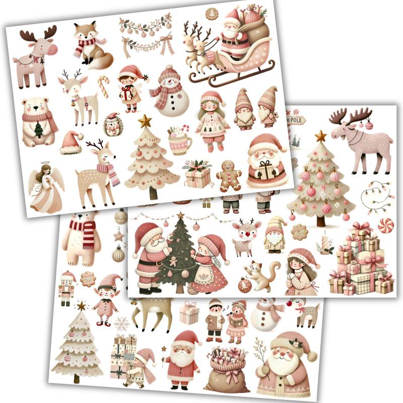 70 X Bügelbild Weihnachten, Riesengroßes Set Weihnachtsbilder Zum Aufbügeln, Sku 5.000.253 von KokoHello