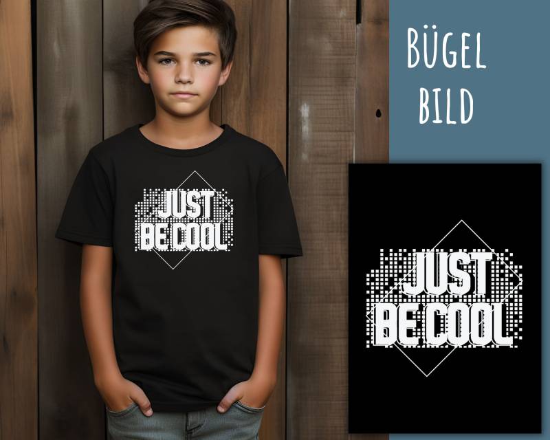 Bügelbild Cool, Cooles T-Shirt Design Zum Aufbügeln, Moderner Aufbügler, Schwarz Weiß, Urbaner Stil Für Jungs Und Mädchen, Sku 5.000.296 von KokoHello