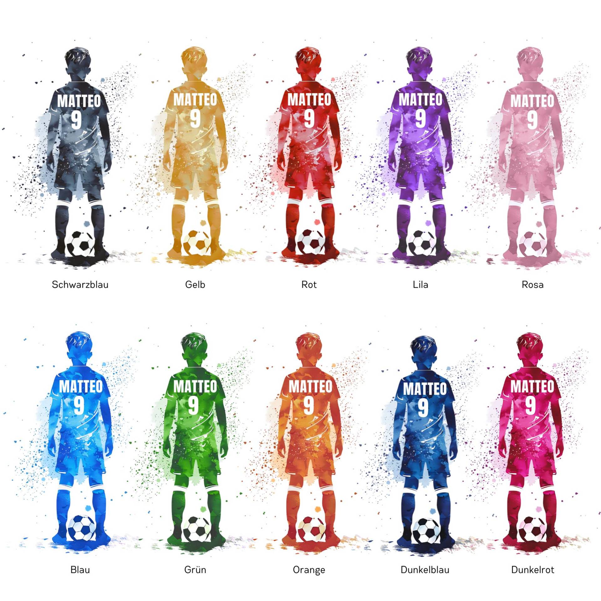 Bügelbild Fußballer, Einschulung Oder Geburtstag, Fußballer Zum Aufbügeln, Mit Namen Und Zahl von KokoHello