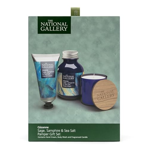 National Gallery Geschenkset – 250 ml Duschgel, 50 ml Handcreme, 100 g Kerze von Kokomo