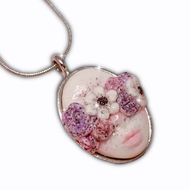 Ton Gesicht Halskette, Einzigartiges Geschenk, Kokette Schmuck, Edelstahl Ton Gesicht Halskette, Einzigartiges Geschenk, Kokette Schmuck, Edelstahl von Kokonete