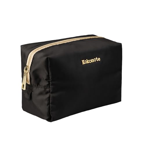 Kokonote Kosmetiktasche Klein Basic Studio Neutral Shades Kosmetiktasche Schwarz - Vielfältige Kulturtasche Damen - Wasserdichter Kulturbeutel Damen 17 x 11 x 10 cm - Praktische Waschtasch von Kokonote