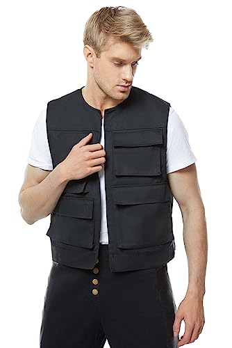 KoleGoe Herren Oberteile Hemden Westen Jacken Hosen Gürtel Kostüme Erwachsene Herren Ritter Rollenspiel Kostüme Gürtel Holster Zubehör Halloween Sets von KoleGoe