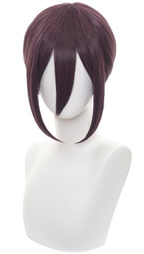 Kolegrial Bomb Cosplay Perücken Damen Schwarz 30CM Pony Kostümperücke Verkleidung Anime Chainsaw Man Bomb Halloween Karneval Party Geburtstag Maskenball Kostüm Zubehör Wig von Kolegrial