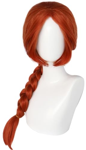 Kolegrial Fiona Cosplay Perücken Damen 78CM Lange Pferdeschwanz Kostümperücke Verkleidung Prinzessin Fiona Halloween Weihnachten Karneval Party Geburtstag Maskenball Kostüm Zubehör Wig von Kolegrial